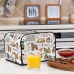 Toaster Cover 4 Slice with Dog Pattern Dustproof Protection | Waterproof Fingerprint Wide Slot Reusable for Kitchen Small Appliance