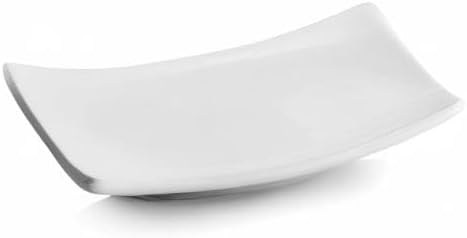 10 Strawberry Street 6" Catering Square Coupe Appetizer Plate, Set of 12,White