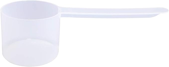 63cc Long Handle Measuring Scoop (4 Tablespoon / 63mL) - Heavy-Duty Plastic Spoon for Powders, Protein, Coffee, and Baking, 1-Pack