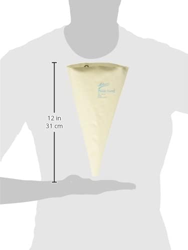 Ateco Plastic Coated Canvas Decorating Bag, 12-Inch, Reusable, Made in USA, White (Pack of 2)