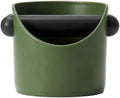 Coffee Knock Box, 4.6 in, Barista Style Espresso Grounds Knock Box, Removable Plastic Knock Rod, Non-Slip Base, Espresso Maker Accessory (Green)