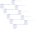 Plastic Measuring Scoop, (70 cc | 2.37 fl oz. | 70 mL) Long Handle Spoons for Powders, Granules, Coffee, Pet Food, Baking, Protein and Other Dry Goods, BPA Free (Set of 10)