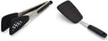 OXO Good Grips Large Silicone Flexible Turner, Stainless Steel & Good Grips Silicone Flexible Tongs Stainless,Black,