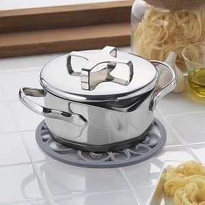 Trivets for Hot Dishes, Silicone Trivets for Hot Pots and Pans, Non Slip Heat Resistant Hot Pads for Kitchen, Pot Holders, Teapot Coaster (Black)