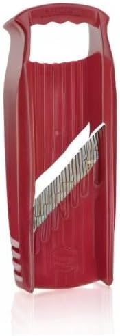 Börner Onda Waffle XXL PowerLine Vegetable Slicer (Red) • Wave Slicer for Vegetables • Wave/Waffle Cutter • Vegetable Cutter for Grilled Potatoes