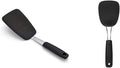 OXO Good Grips Large Silicone Flexible Turner & 65191 Good Grips Nylon Flexible Turner, Black