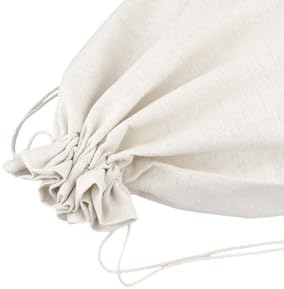 HAKZEON 25 Pcs 12 x 16 Inch Cotton Storage Bags With Drawstrings, Reusable Cotton Produce Sacks, Large Muslin Storage Cloth Bags for Party, Wedding, Home