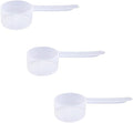 Plastic Measuring Scoop, (39 cc | 2.63 tbsp | 1.32 fl oz. | 39 mL) Long Handle Spoons for Powders, Granules, Coffee, Pet Food, Baking Supplies, Protein and Other Dry Goods, BPA Free (Set of 3)