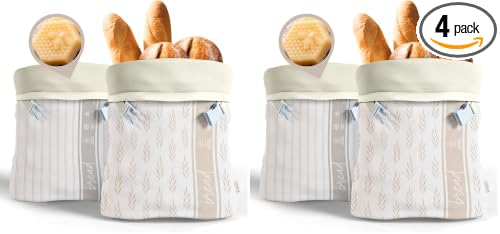 Nectar & Nest Reusable Beeswax Bread Bags for Homemade Bread & Sourdough | Organic Cotton, Beeswax-Lined XL 13x17 Waxed Bags Keep Sourdough Loaves Fresh Longer; Reusable, Zero Waste, Compostable