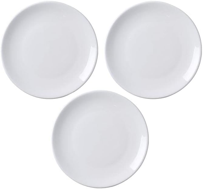 Dinner Plates 6 Inch Ceramic Plates Set of 3 Porcelain Bone China Plates | MBBITL Kitchen Serving Dishes