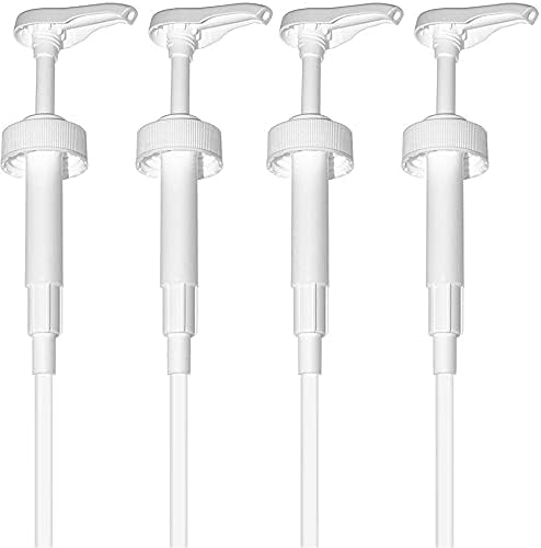 Gallon Pump Dispenser - for Plastic or Glass Bottles – Heavy-Duty Leak Proof for Commercial and Household Use - Plastic Pump for 1 Gallon Jug – Non-BPA Plastic (Pack of 4)