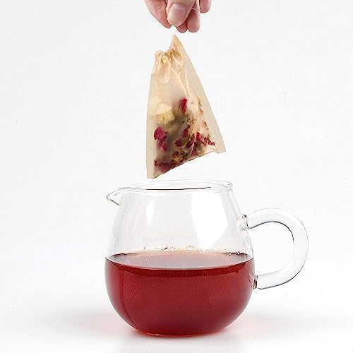 300 Pcs Disposable Tea Bags for Loose Leaf Tea, Empty Tea Bags for Loose Tea with Drawstring, Natural Tea Filter Bags