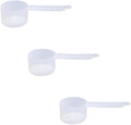 Plastic Measuring Scoop, (29.6 cc | 2 Tablespoon | 1/8 Cup | 29.6 mL) Long Handle Spoons for Powders, Granules, Coffee, Pet Food, Baking Supplies, Protein and Other Dry Goods, BPA Free (Set of 3)