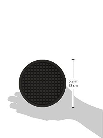 American Metalcraft TRVR5 Cast Iron Silicone Trivets, 5.05" Length x 4.95" Width, Black