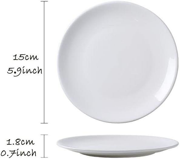 Dinner Plates 6 Inch Ceramic Plates Set of 3 Porcelain Bone China Plates | MBBITL Kitchen Serving Dishes