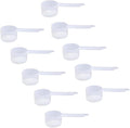 Plastic Measuring Scoop, (35 cc | 2.5 Tablespoon | 1.25 fl oz. | 35 mL) Long Handle Spoons for Powders, Granules, Coffee, Pet Food, Baking Supplies, Protein and Other Dry Goods, BPA Free (Set of 10)
