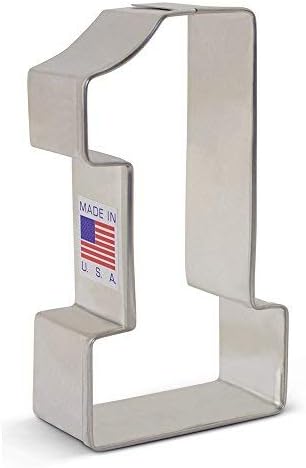 Ann Clark Number One #1 Cookie Cutter, 3-1/4" Made in USA | Celebrate All of Your Firsts! Perfect Size and Shape from America's Largest Cookie Cutter Maker, Food-Safe American Steel