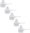 Plastic Short Handle Scoop with Attached Funnel, Measuring Spoons for Powders, Coffee, Pet Food, Protein, Spices and Other Dry Goods (5, 20 cc | 4 Teaspoon | 20 mL)