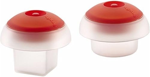 Lékué Microwave Ovo Egg Cooker | Set of 2 | x1 Round & x1 Square Egg Mold | Fast Egg Cooker in Pan or Microwave | Add Vegetables For Mini Omelets | Dishwasher Safe | Cooking Guide & Recipes Included