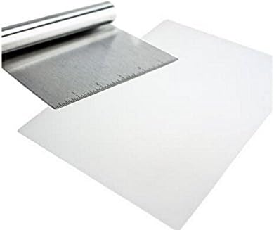 Stainless Steel Food Scraper, Multi-Purpose Bench Scraper | Stainless Steel Dough Cutter with Measurement Marks