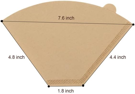 100 Pcs Disposable Coffee Filters #4 for Ninja Coffee Maker | Unbleached Coffee Filters for Ninja Coffee Bar Brewer 8-12 Cups, Compostable, Saing-Time, Tear-Resistant, Non-Residue
