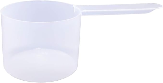 94cc Long Handle Measuring Scoop (6 Tablespoon / 3.17 oz / 94mL) - Heavy-Duty Plastic Spoon for Powders, Protein, Coffee, and Baking, 1-Pack