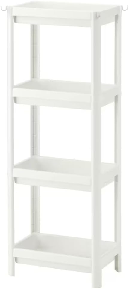 HIEEY 4 Tier Bathroom Shelf,Bathroom Rack, Shelves Organizer, for Laundry Pantry Kitchen Narrow Places