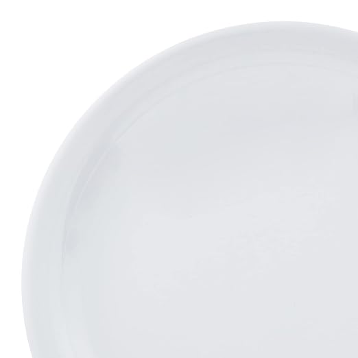 Amazon Basics Melamine Plastic Plate, Dishwasher Safe, BPA Free, 6 Piece Set, 9 in, White