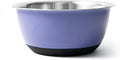 Fox Run Stainless Steel Mixing Bowl, 4.25 Quart Purple Mixing Bowl | Non-Skid Base For Easy Mixing | Cute Purple Design | Double Wall Stainless Steel Mixing Bowl For Temperature Retention