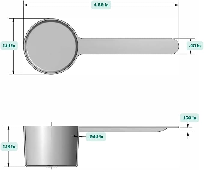 32 mL (32 CC | 1.08 Oz.) Long Handle Plastic Measuring Spoon for Coffee, Protein Powder, Pet Food, Spices, Grains, Dry Goods – Food-Grade BPA-Free (Pack of 10)