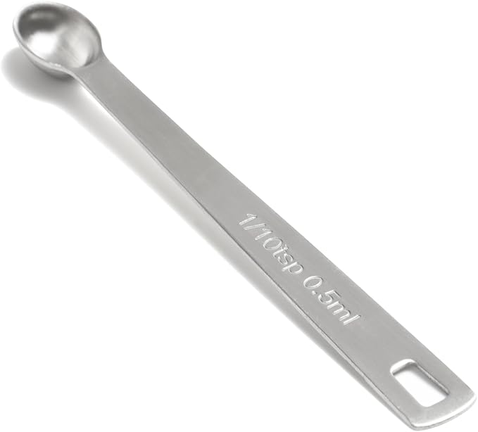 1PCS 1/10tsp(0.5ml) Mini Measuring Spoon, Small Teaspoon for Tiny Amounts | High Precision, Food-Grade, ‌Rust-Free, Dishwasher-Safe, Easy-Read Markings, Multi-Purpose, Sturdy & Durable