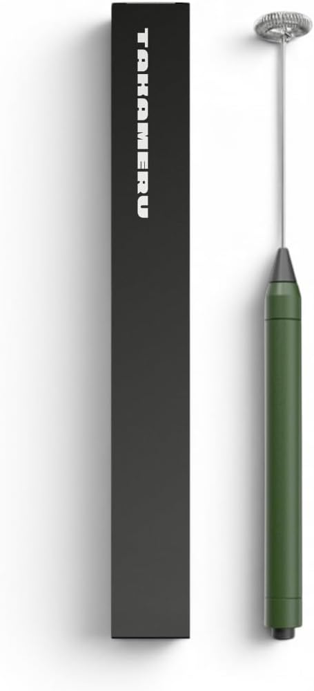Handheld Milk Frother & Drink Mixer, 12000 RPM for Coffee, Matcha & Mixed Drinks, Green