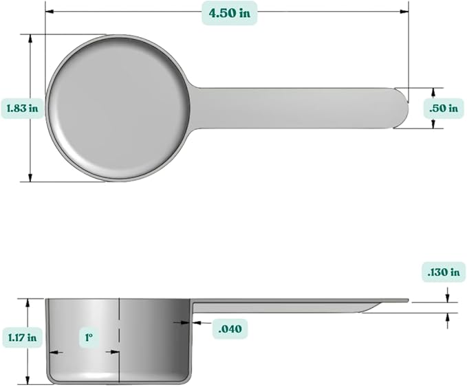 3 Tablespoon (1.5 Oz. | 43 mL) Long Handle Plastic Measuring Scoop for Coffee, Protein Powder, Pet Food, Spices, Grains, Dry Goods – Food-Grade BPA-Free (Pack of 25)