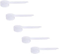 Plastic Measuring Scoop, 2 Teaspoon (11 cc | 11 mL) Long Handle Spoons for Powders, Granules, Coffee, Pet Food, Baking Supplies, Protein and Other Dry Goods, BPA Free (Set of 5)