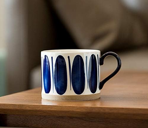 Koja Colorful Hand Painted Ceramic Mugs, 16 oz, Set of 4, Dishwasher Safe | Also microwave safe. Colorful hand painted set makes a great gift for coffee or tea lovers.