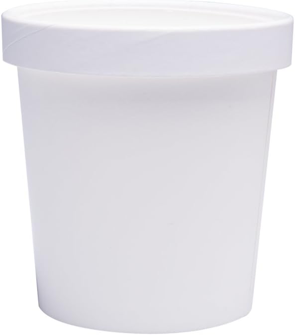 40 Count (16 oz) One - Pint Frozen Dessert Containers with Lids | Ice Cream Cups with Lids