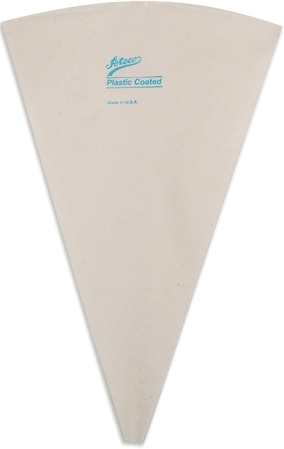 Ateco Plastic Coated Canvas Decorating Bag, 14-Inch, Reusable, Made in USA, White
