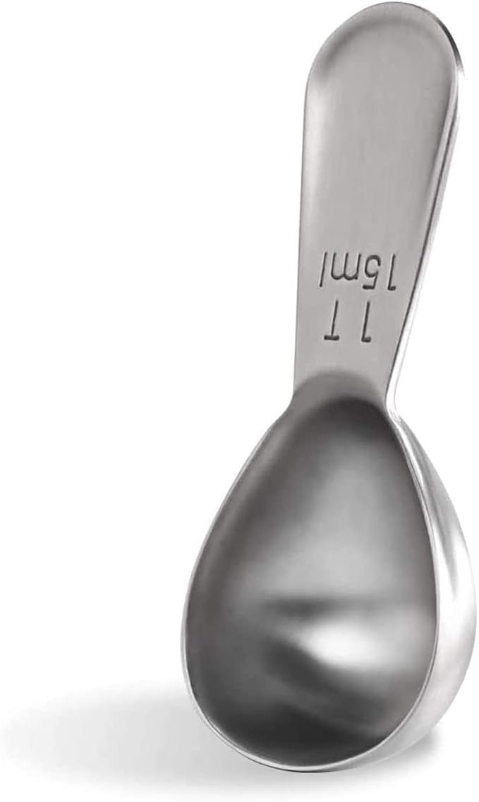 U-Taste 18/8 Stainless Steel Coffee Scoop: 1 Tbsp Scoop Metal Measure Spoon | Stainless Steel Tablespoon Measuring Spoon, Tablespoon Coffee Spoons, Short Handle Tbsp Scooper for Ground Coffee Bean Powder