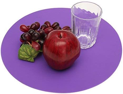 Multi-Purpose Silicone Original Microwave Mat | BPA Free, Food Grade Safe, Heat Resistant to 475°F, Dishwasher Safe - Splatter Guard, Hot Pad, Pot Holder, Minimize Mess,12 Inch, 2PCS (Purple)