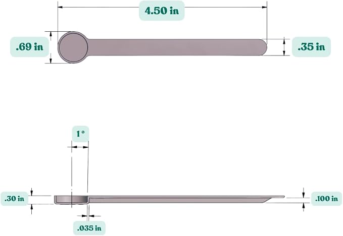 1/4 Teaspoon (1.25 mL) Long Handle Plastic Measuring Spoon for Coffee, Protein Powder, Pet Food, Spices, Grains, Dry Goods – Food-Grade BPA-Free (Pack of 5)