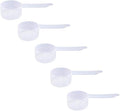 Plastic Measuring Scoop, (39 cc | 2.63 tbsp | 1.32 fl oz. | 39 mL) Long Handle Spoons for Powders, Granules, Coffee, Pet Food, Baking Supplies, Protein and Other Dry Goods, BPA Free (Set of 5)