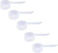 Plastic Measuring Scoop, (35 cc | 2.5 Tablespoon | 1.25 fl oz. | 35 mL) Long Handle Spoons for Powders, Granules, Coffee, Pet Food, Baking Supplies, Protein and Other Dry Goods, BPA Free (Set of 5)