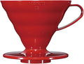 Hario V60 Plastic Coffee Dripper, Size 02, Red