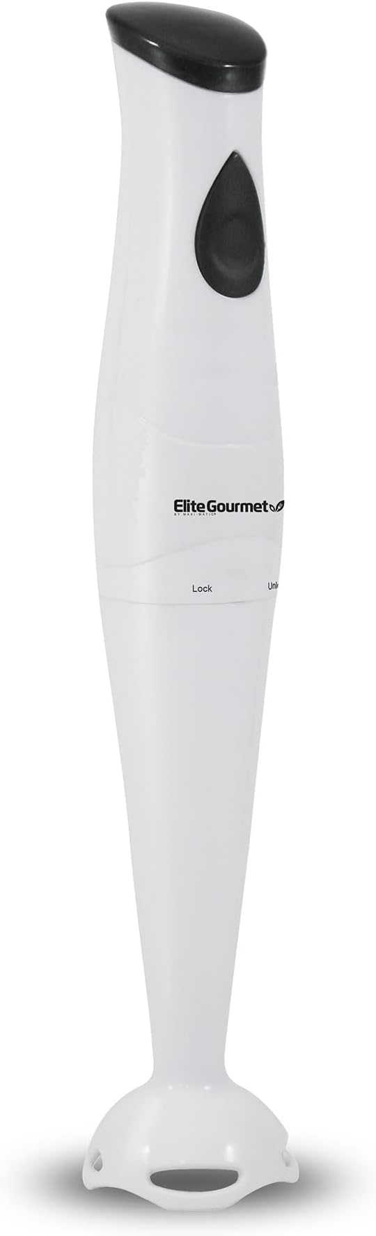 Elite Gourmet EHB-2425X Immersion Hand Blender, 1-Touch, 150W, White | Doubles as a mixer and chopper for soups, sauces, and baby food