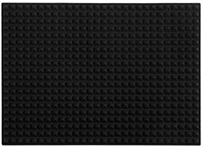 Colinda Silicone Dish and Cup Drying Mat - Extra Large Trivet for Hot Dishes, Large Size Hot Pots and Pads Coming Directly Out from the Stove or Oven,Drain Board,16" x 11.5",Black