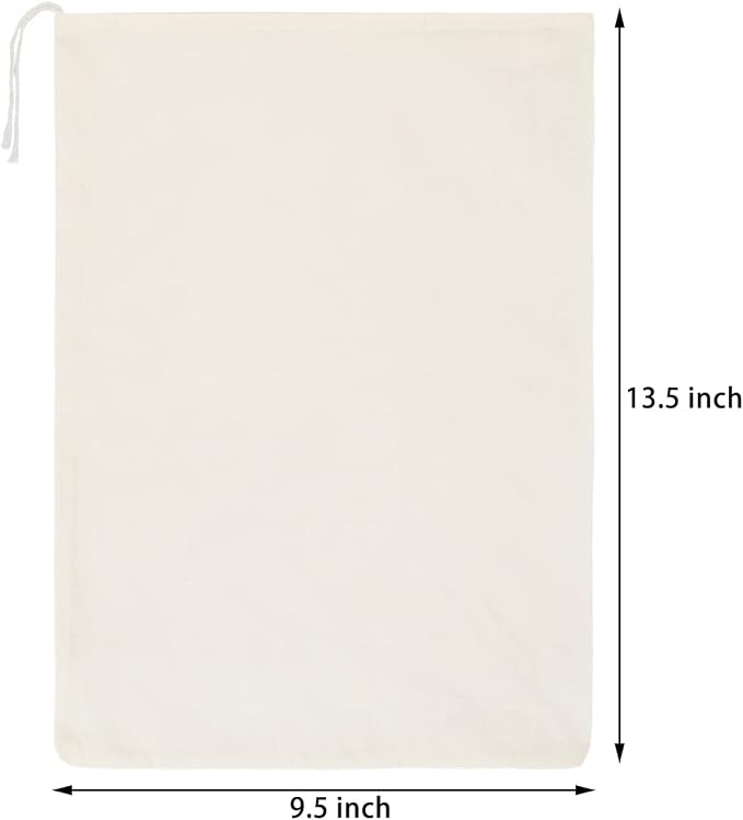15 Packs Muslin Bags with Drawstring Canvas Large Storage Cloth Bags Bulk Cotton Reusable Grocery Sacks DIY Craft Sachet Sacks for Party Wedding Home Storage, Natural Color(13.8 x 10 Inches)