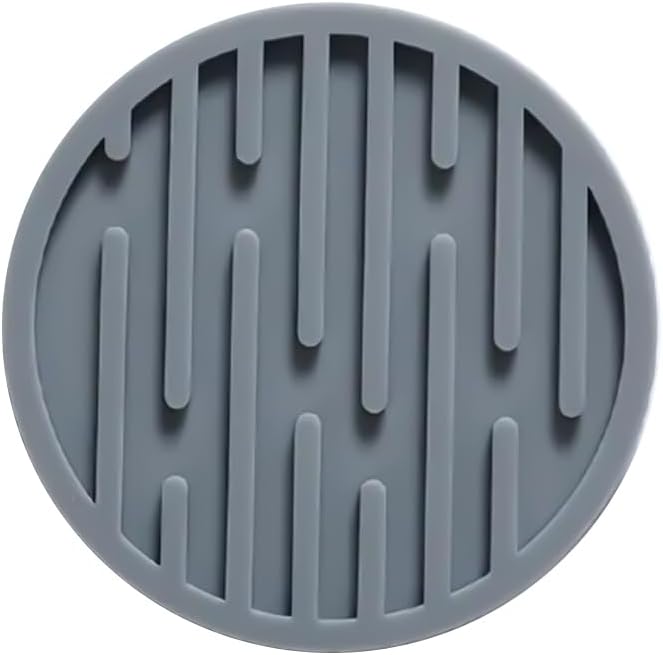 Cup Mat, Silicone Pad for Coffee Table Desk Kitchen Bar-Gray