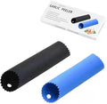 2 Set Silicone Garlic Peeler Easy Roller Tube Useful Garlic Odorfree Kitchen Tool (Black,Blue)