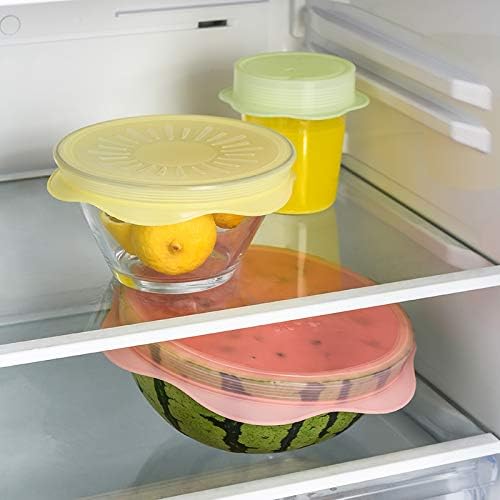 Silicone Bowl Covers – Stretch Lids (6 Pack) – Reusable Food Storage Covers for Bowls, Cups & Containers – Airtight, Leakproof, BPA Free, Eco-Friendly – Microwave, Freezer & Dishwasher Safe