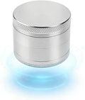 2.5-Inch Zinc Alloy Spice Grinder, Compact Portable Design with Storage Compartment, Essential Kitchen Tool - silvery